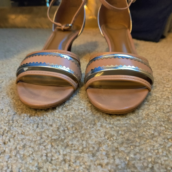 $145 COACH Women's Maxine Beechwood/Silver Calf Leather Sandal US Sz 8 - Picture 5 of 14